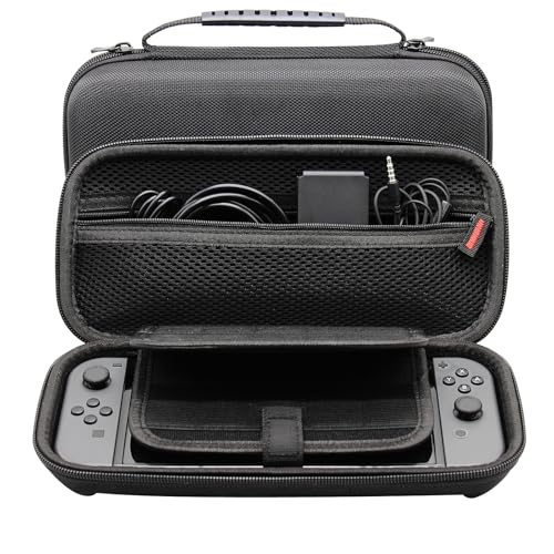 Accessories Bundle for Nintendo Switch OLED, Travel Carrying Bag Case, Screen Protector, Charger & Cable, Game Holder and Headphones 18 in 1 Accessory Kit - size: 18 in 1 for Switch OLED