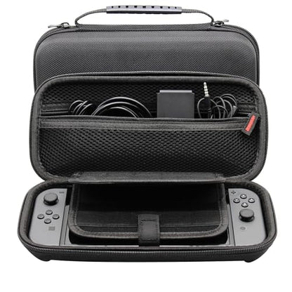 Accessories Bundle for Nintendo Switch OLED, Travel Carrying Bag Case, Screen Protector, Charger & Cable, Game Holder and Headphones 18 in 1 Accessory Kit - size: 18 in 1 for Switch OLED