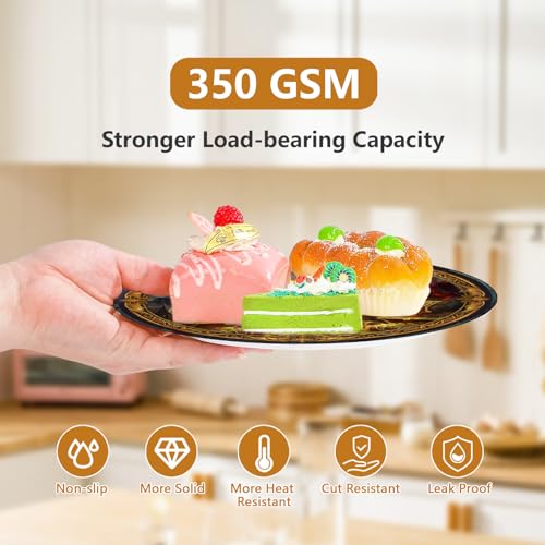 96 Pcs Dragon Themed Birthday Party Decorations, Serves 24 | Medieval Fire Dragon Castle Plates and Napkins Fantasy Knight Theme Tableware Set for Boys Man Girls Party Supplies - style: Treasure Western Dragon Plates m
