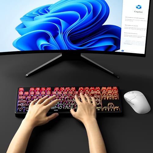 133 Aesthetic Topographic PBT Keycaps, No Tearing, Never Fade & Non-Slip, Modern RGB Backlit Red-to-Black Gradient Keycaps for Mechanical Keyboard - Ergonomic (Doubleshot, Fit for All MX Layout) - color: Black Red Gradient