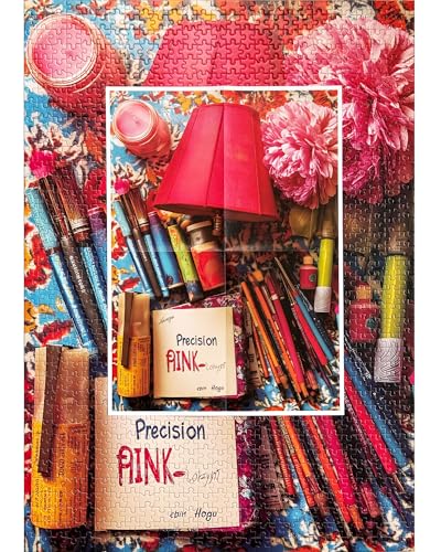 1000 Piece Jigsaw Puzzle for Adults, Colorful Still Life Puzzle | Colorful Still Life with Paintbrushes, Red Lamp and Pink Peony, Photography-Style Art, 19.25 x 26.65 in - color: Pigment & Precision