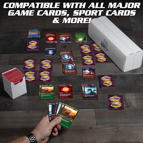 Monster Protectors Magnetic Deca 10 Deck Box- Black, Holds 750 TCG Cards, Self-Locking Closure- Compatible with Pokémon, MTG Magic: The Gathering, & Yu-Gi-Oh | Fits Standard & Small Size Trading Cards - color: black