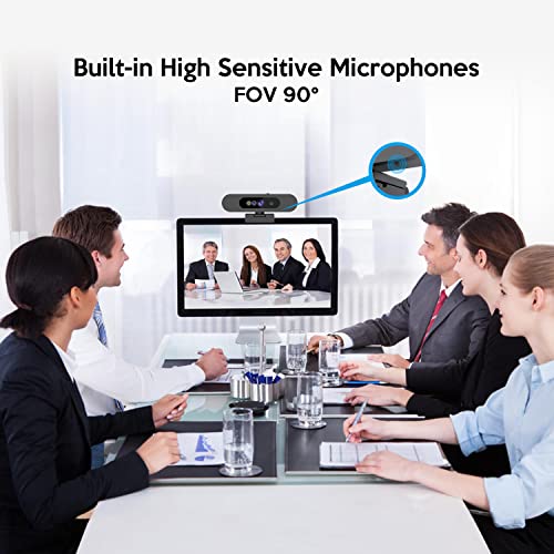 TOALLIN 1080P Webcam for Windows Hello Face Login, IR Facial Recognition | Webcam with Microphone, Computer Camera, Wide Angle View USB Web Camera with Privacy Cover - style: 1080P Webcam with Windows Hello