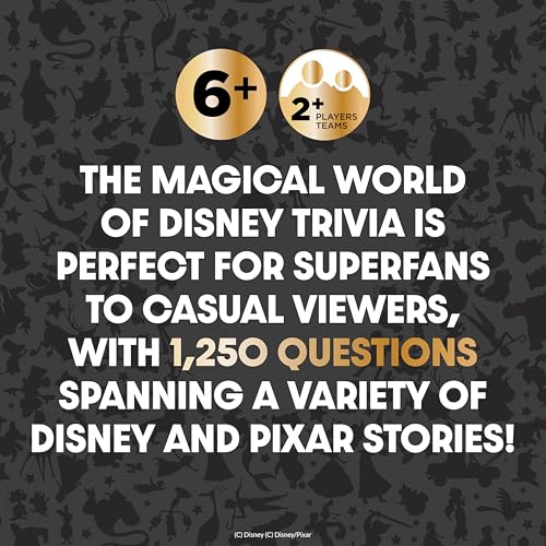 Disney Trivia Board Games for Family Night, Travel Games, Strategy Game, 6+ | Disney Toys, Family Game Night, Travel Games, Screen-Free, Holiday Game, Kids Board Game, Strategy Games