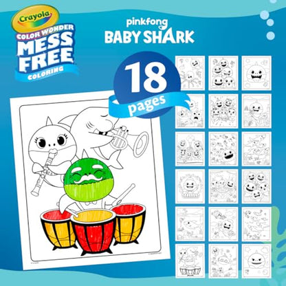 Crayola Baby Shark Color Wonder Pages, Mess Free Coloring for Toddlers, Coloring Activity, Travel Activities, Toddler Toys & Gifts, 3+ - style: Baby Shark
