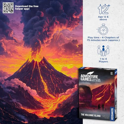 Adventure Games: The Volcanic Island | A Kosmos Game from Thames & Kosmos | Collaborative, Replayable Storytelling Game Experience for 1 to 4 Players | Ages 12+
