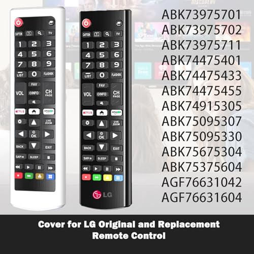 Case for LG TV Remotes, Cover for LG Smart TV Remote Control AKB75095307 AKB75375604 AKB74915305 Original, Replacement Silicone Skin Sleeve Glow in The Dark White - color: White