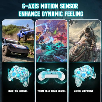 Gamrombo Wireless Gaming Controller Replacement for Xbox One, Xbox Series X|S, Xbox One S|X Controller with Hall Triggers, Hall Joysticks, Adjust RGB Light, Marco, Turbo, Audio Jack - color: Jade Dragon