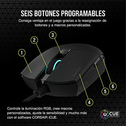 Corsair KATAR PRO XT Wired Ultra-Light FPS Gaming Mouse – 18,000 DPI – Symmetric Shape – Quickstrike Buttons – iCUE Compatible – PC, Mac, PS5, PS4, Xbox – Black
