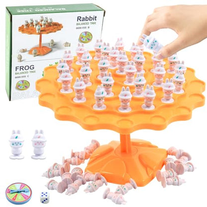 kykake Rabbit Balance Game Toys, Balance Game Tree Two-Player Parent-Child Interactive Family Tabletop Puzzle Montessori Toy,Rabbit Board for Kids and Adults (Rabbit) - style: rabbit