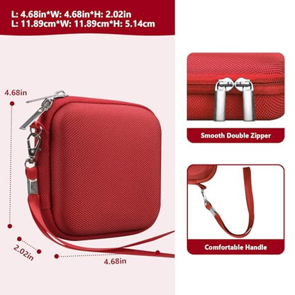 Supmay Hard Carrying Case for Anbernic RG Rotate/ RG34XXSP/ RG35XXSP Retro Handheld Game Console/ Game Boy Advance SP, Retro Game Travel Storage Holder with Mesh Bag for Battery, USB Cable, Red - color: Red