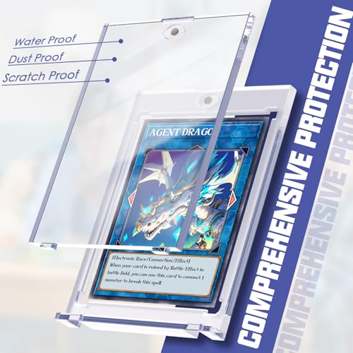 10 ct Magnetic Card Holders for Trading Cards, 35 pt Hard Cards Sleeves Case Fit for MTG Cards, Standard Cards, Sports Cards, Baseball Cards