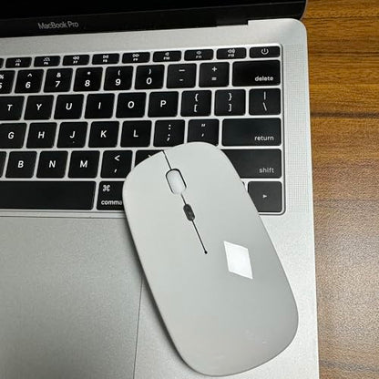 PEIBO Bluetooth Wireless Mouse for Laptop mac MacBook ipad MacBook air MacBook pro pc Desktop Computer Windows Chromebook Notebook (White) - color: WHITE