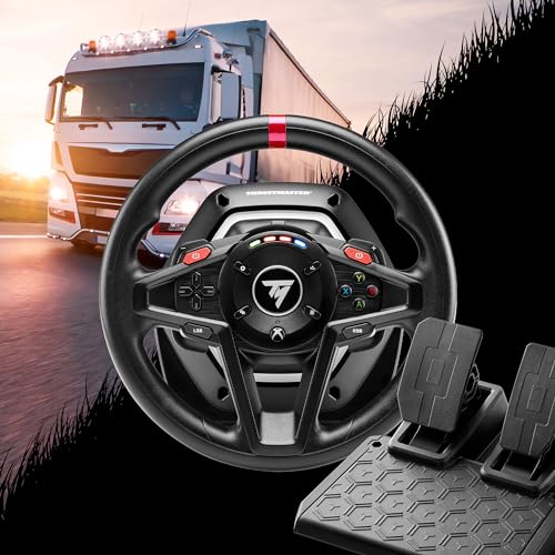 Thrustmaster T128 SimTask Truck & Farming Sim Wheel Pack - XBOX & PC | Force-feedback base, T2PM pedals, steering kit, 900-degree rotation, metal flat-mount clamp, 3-axis height adjustment - style: T128X & Steering Kit Bundle