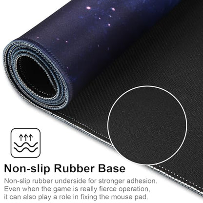 XXL Gaming Mouse Pad 35.4x15.7 Professional Large Mouse Pad & Computer Game Mouse Mat-90x40 Spacebluedot - color: 90x40 Spacebluedot, size: 35.4x15.7x0.1IN