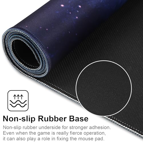XXL Gaming Mouse Pad 35.4x15.7 Professional Large Mouse Pad & Computer Game Mouse Mat-90x40 Spacebluedot - color: 90x40 Spacebluedot, size: 35.4x15.7x0.1IN