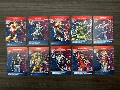 Marvel Multiverse RPG 2D Mini Pack #1 | Iconic Heroes & Villains! 10 Acrylic Standees with Bases & Collector Cards, Strategy Game, Ages 14+, 2-4 Players