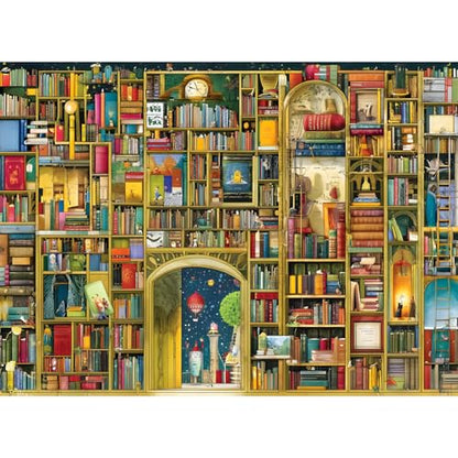 Jigsaw Puzzle 500 Piece for Adults,Unique Magical Fantasy Bookstore Puzzles | Bookstore Themed Puzzles Letter on Back,Nterlock Perfectly Frameable,Fun Challenging Perfect Birthday Party Gifts, 20.5x15 In - style: store