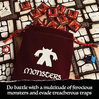 Bag of Dungeon–Fantasy Adventure Board Game for Families & RPG Fans | 1–4 Players, Ages 7+ | Classic Dungeon Crawler | Portable Tabletop RPG with Endless Replayability