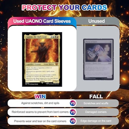 UAONO MTG Card Sleeves 100ct - Ring - Art Card Sleeves Deck Protector | Clear Front & Matte Textured Back, Sleeves for Magic The Gathering