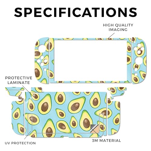 Glossy Glitter Gaming Skin Compatible with Nintendo Switch 2 Console Only - Blue Avocados - Premium 3M Vinyl Protective Wrap Decal Cover - Easy to Apply | Crafted in The USA by MightySkins - color: Blue Avocados, size: Switch 2 Console Skin Only, style: G