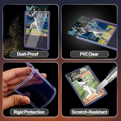 1000 Hard Plastic Card Sleeves – 1000 Toploads, 35PT Baseball Card Protectors with Bend-Resistant, Rip-Proof Edges for TCG, Sports, Football & Collectible Cards - size: 1000 TOPLOADERS