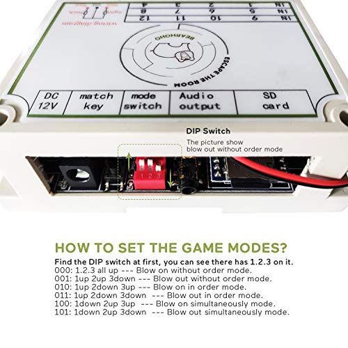 Escape Room Props Candle Props Real Life Game Candles Blow On/Out to Unlock Create Puzzle Indoor Game Adventure Control EM Lock Room Escape Playing (Blow OUT in Order, 4 Candles) - size: 4 Candles