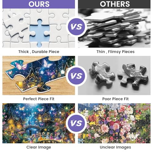300 Pieces Butterfly Puzzles for Adults Children 20.5x15 in | Fairy Puzzle for Adults Children, Scenery Puzzle 300 Pieces, Gift for Birthday, Home Decor, Fun for Family Entertainment - style: Butterfly