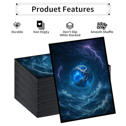 MTG Card Sleeves - Element Series (Earth/Fire/Wood/Water/Dark) - Ultra Clear Front & Matte Finish Back, 100 Count Standard Size Matte Art Sleeve for Magic The Gathering (Abyssal Tear) - color: Abyssal Tear