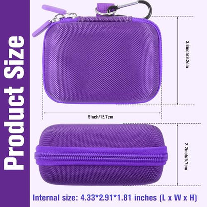 Sanwuta 2 Pcs Travel Card Games Case Playing Card Case EVA Hard Protective Storage Carrying Bag for Classic Playing Box Not Including Cards (Purple) - color: Purple