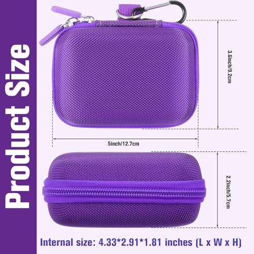 Sanwuta 2 Pcs Travel Card Games Case Playing Card Case EVA Hard Protective Storage Carrying Bag for Classic Playing Box Not Including Cards (Purple) - color: Purple