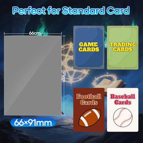 500 Count Card Sleeves, Matte Magic Card Sleeves, Smooth Shuffle & Tear Resistant, Fit for MTG, TCG, CCG (Silver) - color: Silver, size: 500 Pack