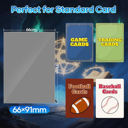 500 Count Card Sleeves, Matte Magic Card Sleeves, Smooth Shuffle & Tear Resistant, Fit for MTG, TCG, CCG (Silver) - color: Silver, size: 500 Pack