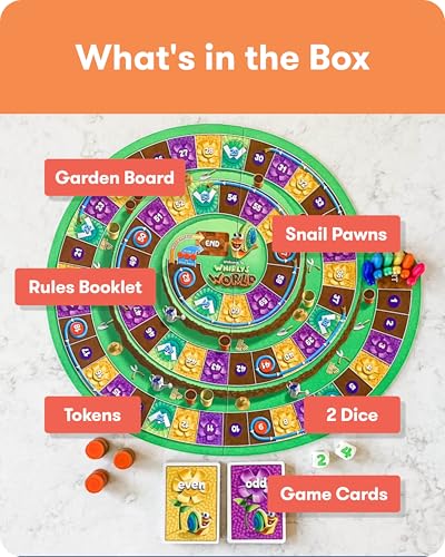 SimplyFun Whirly’s World - Educational Board Game for Kids - Math Game to Teach Concept of Even & Odds - 2-6 Players, Ages 6 & Up - style: Whirly’s World