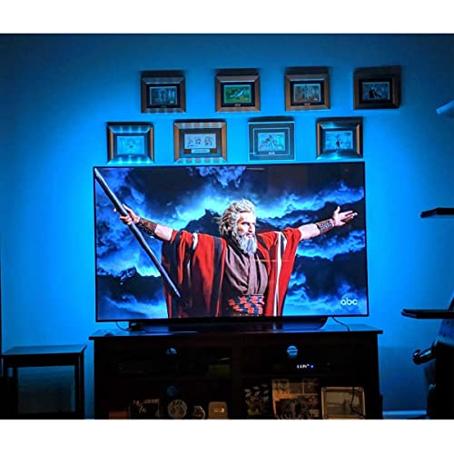 LED Strip Lights for 85-95 inches TV-USB Powered TV Backlight Lights Kit with RF Remote Cover All 4/4 Sides Behind TV Lights Movies Game Decor Mood Lighting - size: For 85-95 inch TV