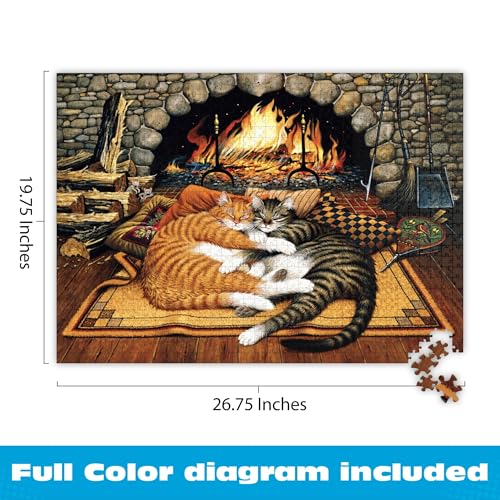 Buffalo Games - Charles Wysocki All Burned - 1000 Piece Puzzle for Adults | Art by Charles Wysocki, Frameable Art, Made in USA, Recycled Board, Includes Poster, Challenging, intermediate to expert - color: All Burned Out