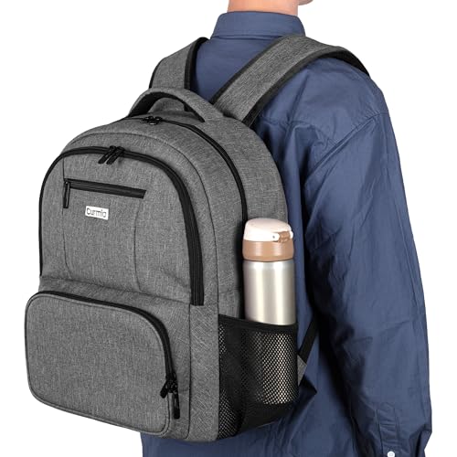 CURMIO CPAP Backpack Compatible with ResMed AirSense 9 10 11, Gray | CPAP Supplies Storage Bag with Chest Belt for Power Supply, Mask, Headgear strap, Tubes, Empty Bag - color: Gray
