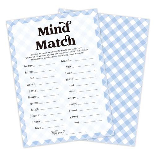 30 Pcs Party Icebreaker Games Set,"Mind Match" Theme, Suitable for Wedding, Birthday Party, Group Gatherings,Deepen Friendships with Friends,Colleagues,Family or Guests,Break the Ice -A06 - color: PB A06