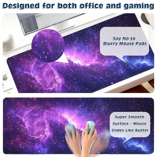 Gaming Mouse Pad, Desk Mat for Keyboard and Mouse, Large Mouse Pad for Desk, Computer Mousepad - color: Starry Sky 6