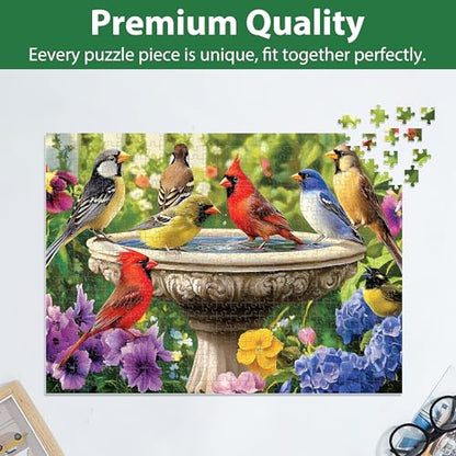 500 Piece Puzzles for Adults, Birds Jigsaw Puzzle 500 Piece for Adults Seniors, Recycled Cardboard Large Piece Puzzle 500, Family Games Great Gift for Mom Dad Family Friends 20.5 x 15 in - style: Birds Puzzle