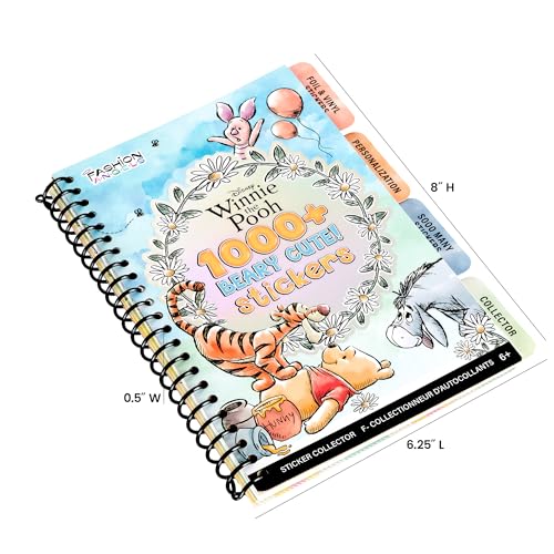 Fashion Angels Disney Winnie the Pooh 1000+ Tabbed Sticker Collection Book | Includes Holographic, Vinyl & Alphabet Stickers, For Kids Ages 6+ - color: Winnie the Pooh