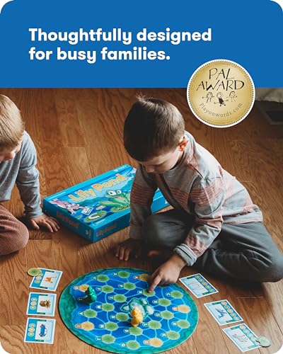 SimplyFun Lily Pond - Educational Game to Practice Early Reading and Spelling - an Engaging and Fun Toddler Game - 2 to 4 Players, Ages 4 & Up - style: Lily Pond