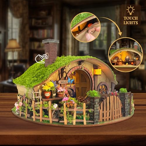 Miniature House Kit - Forest-Themed DIY Dollhouse Kit | Blind Box Design, Stress-Relief Craft, 3D Wooden Puzzles for Adults - The Magic Ring House (SQ-59) - color: The Magic Ring House