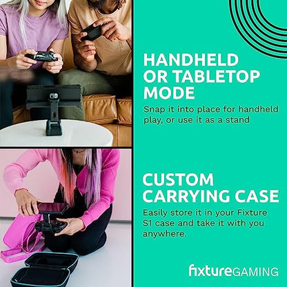 Fixture S1 Bundle: The Original Mount Plus USB Carrying Case for the Nintendo Switch & Pro Controller - size: S1 + Case - For Switch (2017)