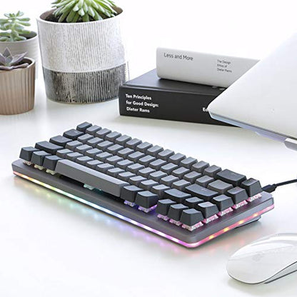 Drop ALT Mechanical Keyboard — 65% (67 Key) Gaming Keyboard, Hot-Swap Switches, Programmable Macros, RGB LED Backlighting, USB-C, Doubleshot PBT, Aluminum Frame (Kaihua Speed Silver, Gray) - color: Space Gray, style: Kaihua Speed Silver