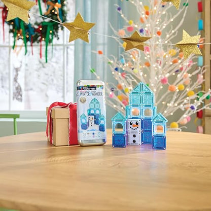 MAGNA-TILES microMAGS Winter Wonder Travel Set 26-Piece Magnetic Construction Set, The Original Magnetic Building Brand - style: Winter Wonder