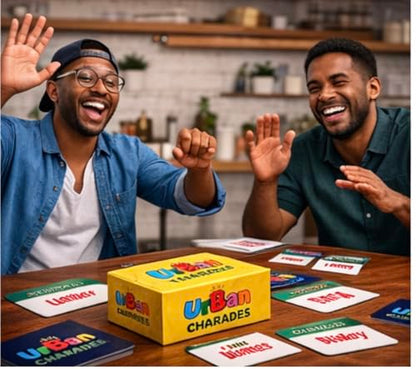 Party Game – 150 Funny Guessing Cards for Adults, Teens & Families | Hip Hop, Urban Movies, Famous People, Hood Slang & Act It Out | Black Card Game for Game Night