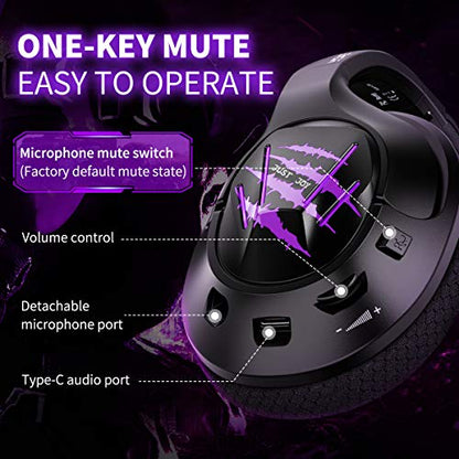 EKSA USB Gaming Headset - 7.1 Surround Sound Headphones with Breathable Earmuffs - Noise Cancelling Mic - Gaming Headphones for PC, PS4, Xbox One S/X, Android