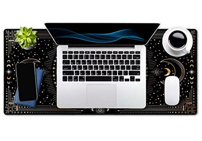 SSOIU Large Mouse Pad, Boho Snake Witch Desk Mat for Desktop, Women Girls Waterproof Gaming Mousepad, Moon Phases Computer PC Laptop Protector Writing Pads for School Office Home 35.5" x 15.7" - color: Boho Snake Witch
