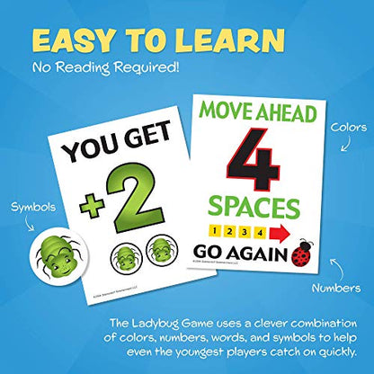 The Ladybug Game! Award Winning Kids Board Game. A Super Fun, Educational Game Your Kids and Will Love! Easy to Play, Perfect for - Birthday Gifts, Travel, Home, Parties, at Grandparents Home!